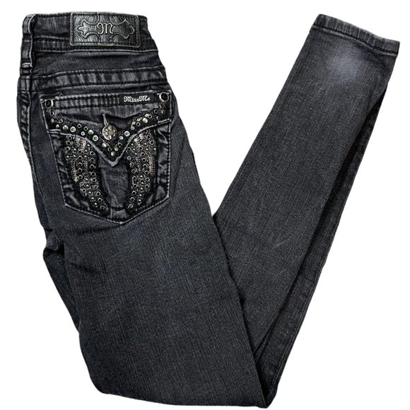 Miss Me Angel Wing Rhinestone Pocket 